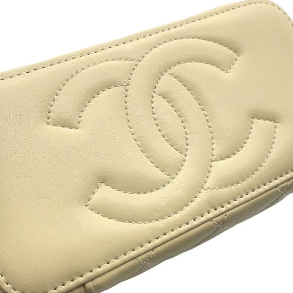 シャネル チェーンショルダーバッグ バニティ ココマーク カメリア マトラッセ ラムスキン AP3301 CHANEL