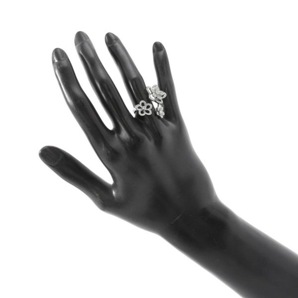 グラフ リング ワイルドフラワー トリプル ダイヤモンド リング ダイヤ 計0.86ct K18WG サイズ約10号 RGR841 指輪