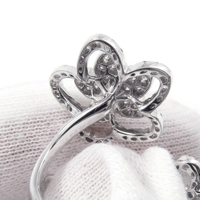 グラフ リング ワイルドフラワー トリプル ダイヤモンド リング ダイヤ 計0.86ct K18WG サイズ約10号 RGR841 指輪