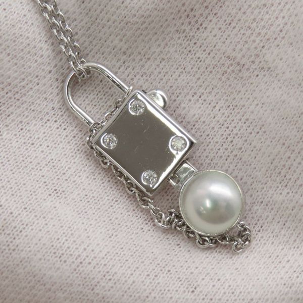 タサキ ネックレス ア・シークレット ペンダント あこや真珠/ダイヤモンド 4P 計0.05ct パール K18WGホワイトゴールド TASAKI