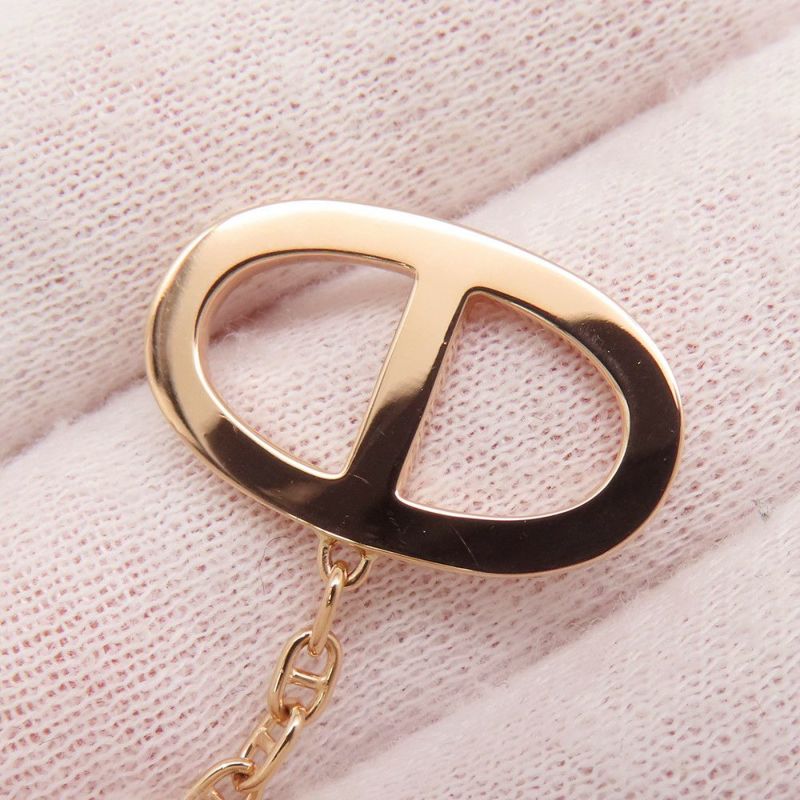 エルメス ネックレス シェーヌ・ダンクル・コントゥールGM ダイヤモンド 38P 計0.3ct K18PGピンクゴールド サイズST ペンダント