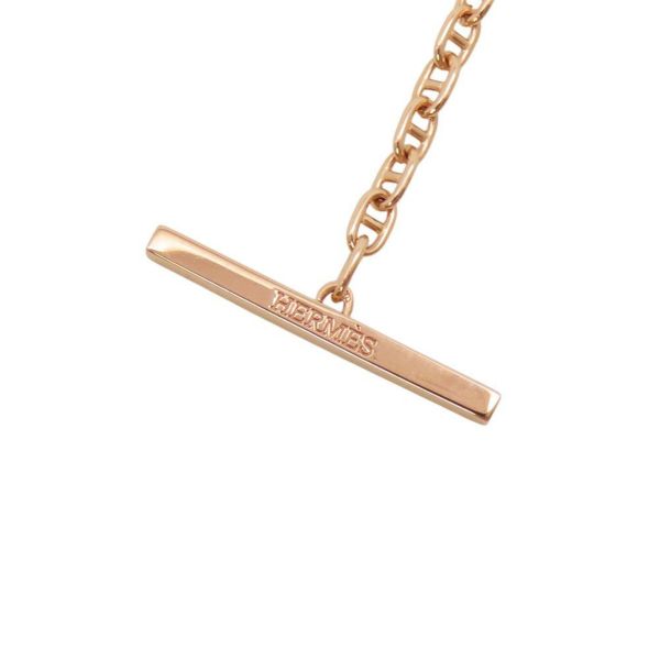 エルメス ネックレス シェーヌ・ダンクル・コントゥールGM ダイヤモンド 38P 計0.3ct K18PGピンクゴールド サイズST ペンダント