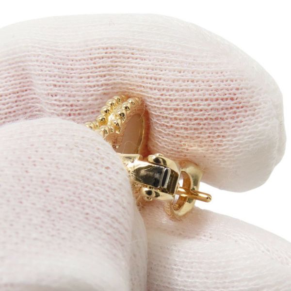 ヴァンクリーフ&アーペル ピアス ヴィンテージ アルハンブラ イヤリング マザーオブパール K18YGイエローゴールド VCARA44100