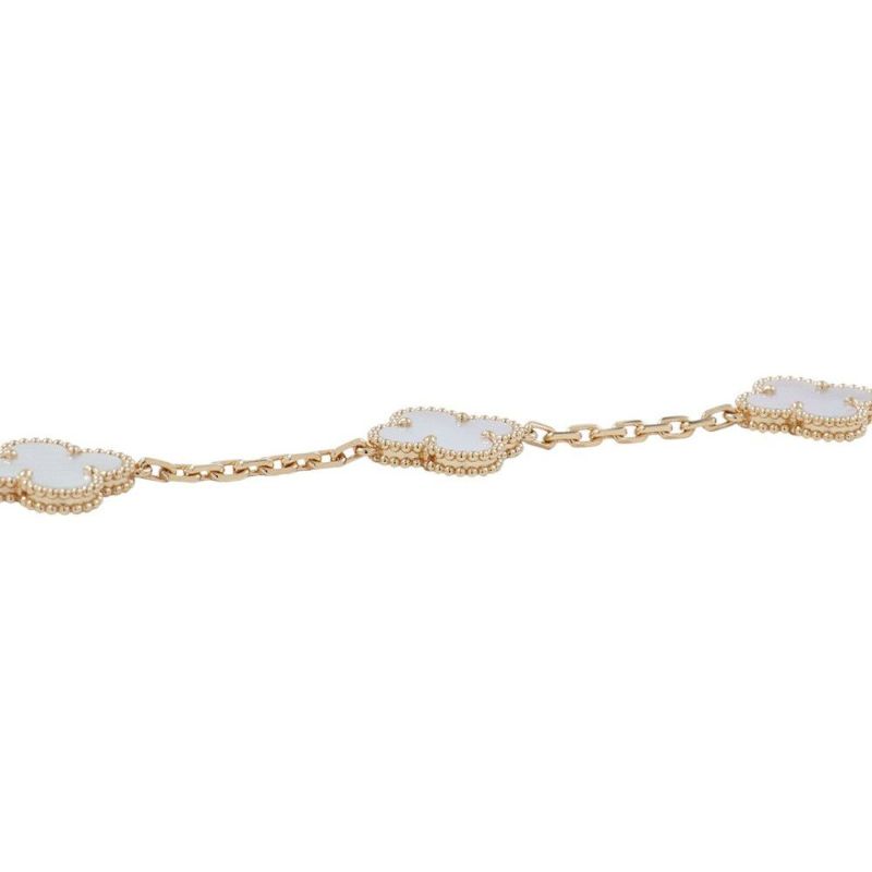 ヴァンクリーフ＆アーペル ブレスレット ヴィンテージ アルハンブラ 5モチーフ マザーオブパール K18YGイエローゴールド VCARA41800