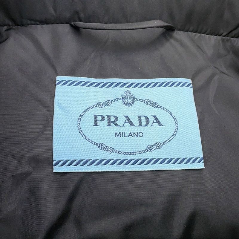 プラダ ダウンジャケット Re-Nylon クロップド レディースサイズ38 29Y056 PRADA 2way 黒