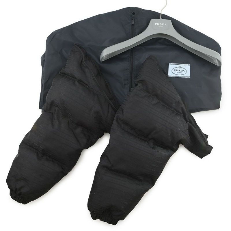 プラダ ダウンジャケット Re-Nylon クロップド レディースサイズ38 29Y056 PRADA 2way 黒