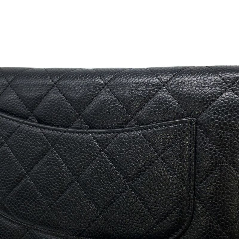 シャネル チェーンウォレット マトラッセ ココマーク キャビアスキン AP0250 CHANEL 財布 黒