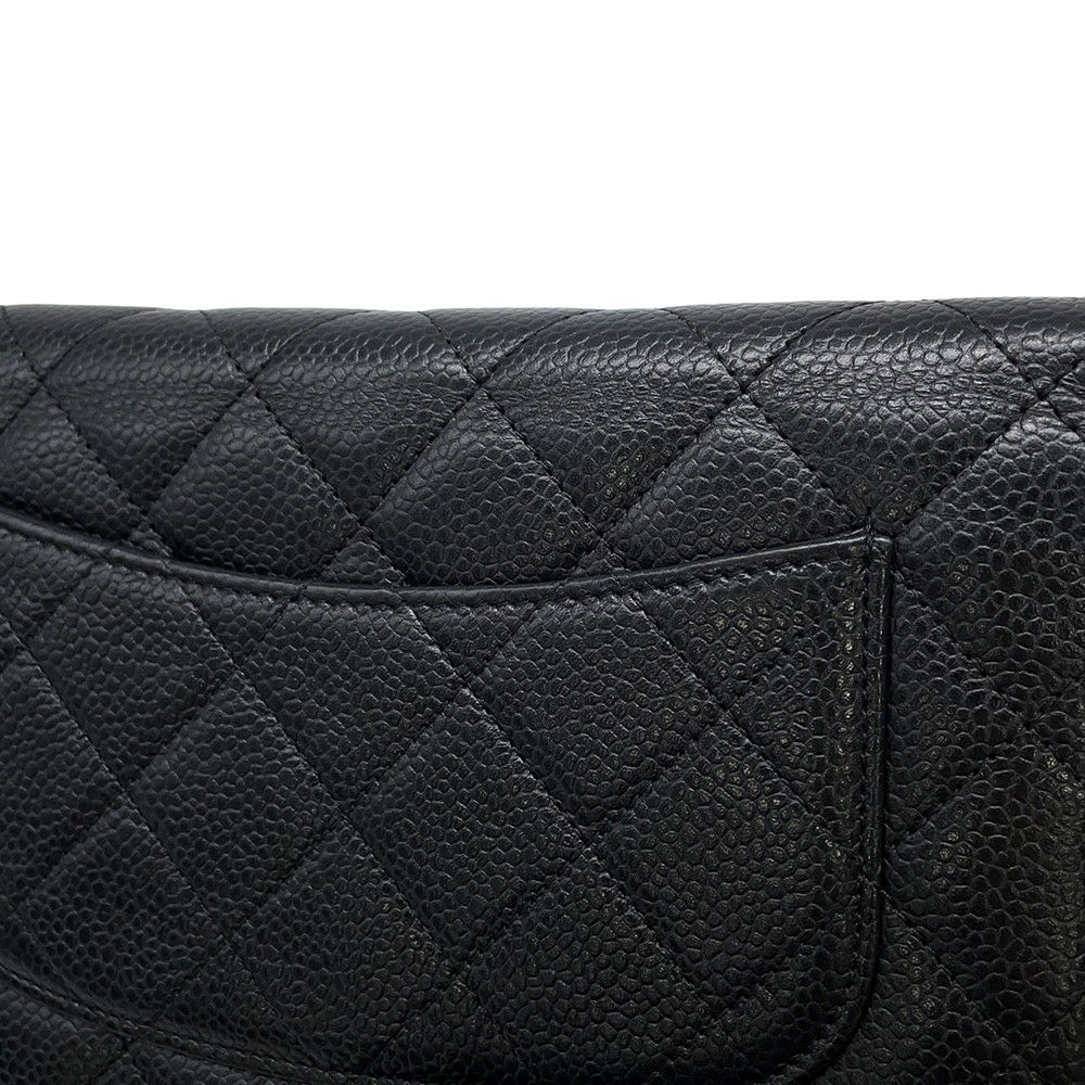 シャネル チェーンウォレット マトラッセ ココマーク キャビアスキン AP0250 CHANEL 財布 黒