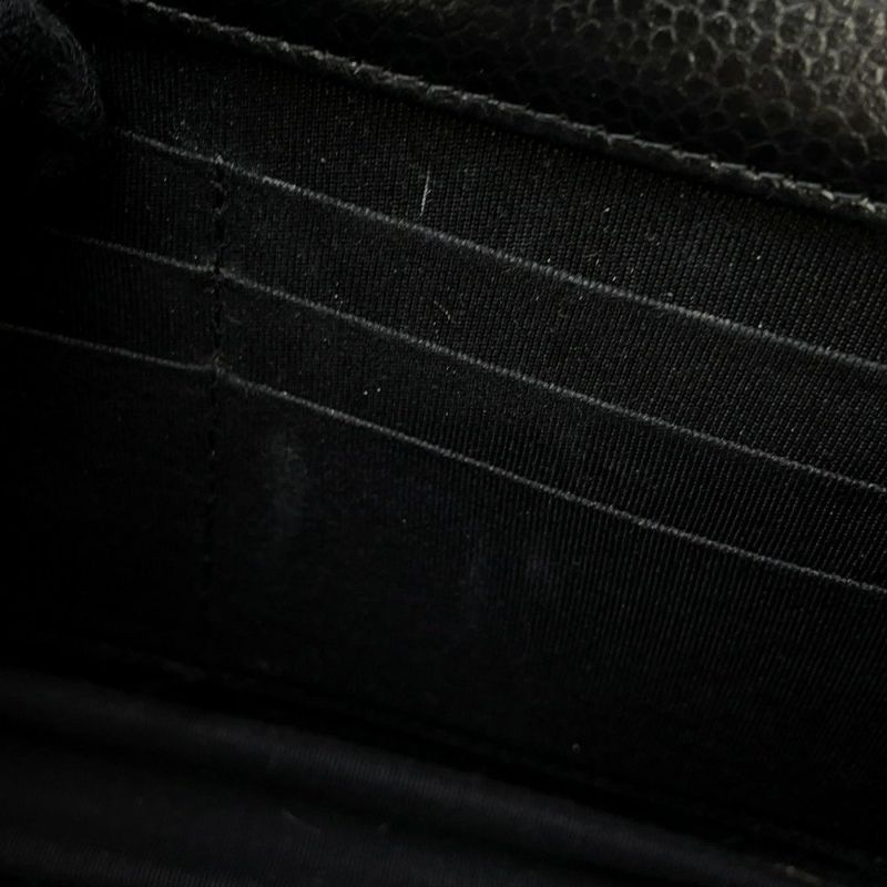 シャネル チェーンウォレット マトラッセ ココマーク キャビアスキン AP0250 CHANEL 財布 黒