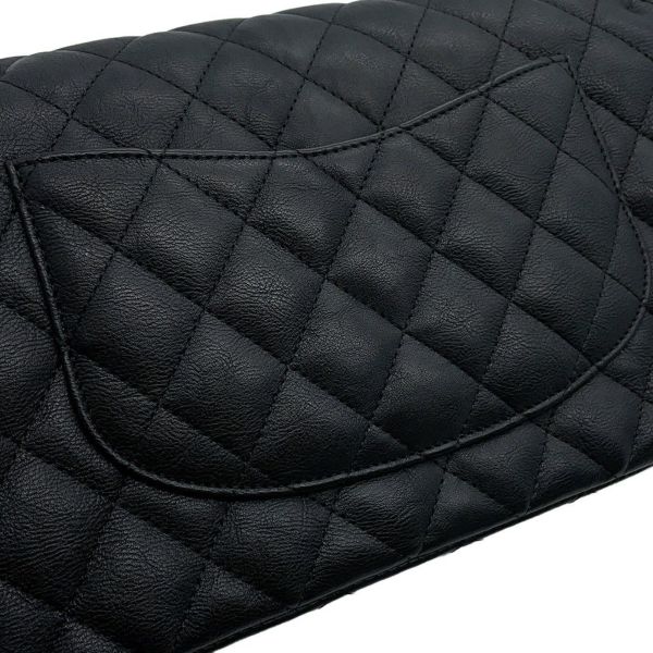 シャネル チェーンショルダーバッグ マトラッセ25 ココマーク ダブルチェーン カーフスキン A01112 CHANEL 黒