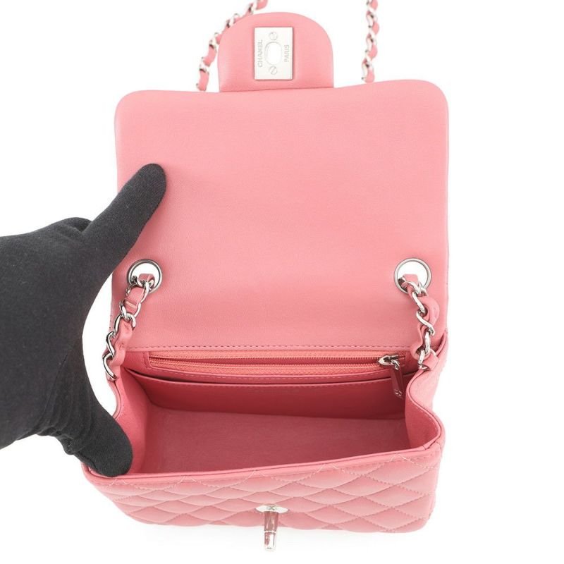 シャネル チェーンショルダーバッグ マトラッセ ココマーク ラムスキン ミニマトラッセ A35200 CHANEL