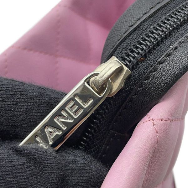 シャネル トートバッグ カンボンライン ラージトート マトラッセ ココマーク レザー A25169 CHANEL ピンク 黒