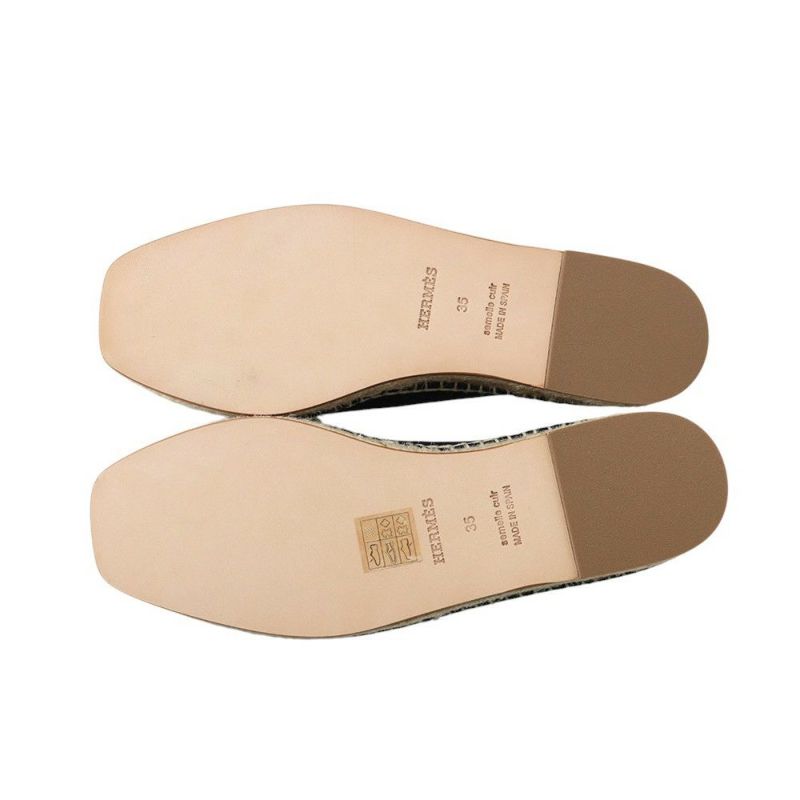 エルメス パンプス グァパ エスパドリーユ シェーヌダンクル デニム レディースサイズ35 HERMES 靴