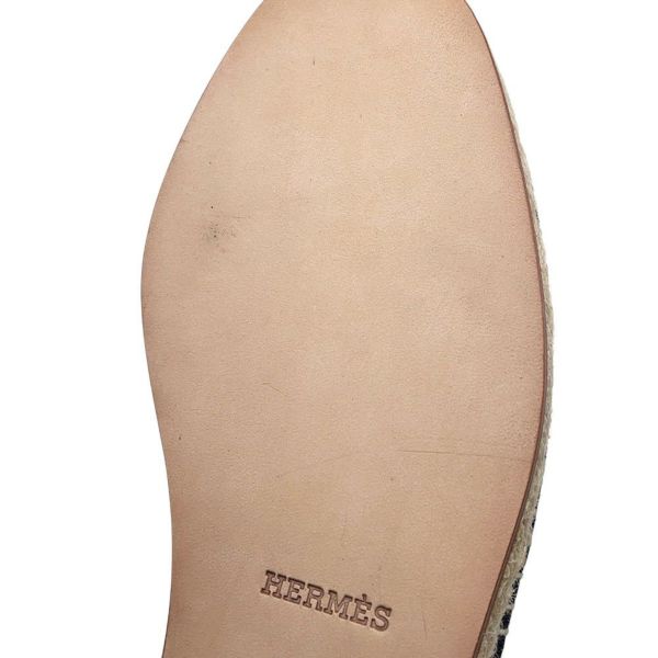 エルメス パンプス グァパ エスパドリーユ シェーヌダンクル デニム レディースサイズ35 HERMES 靴