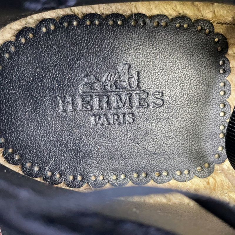 エルメス パンプス グァパ エスパドリーユ シェーヌダンクル デニム レディースサイズ35 HERMES 靴