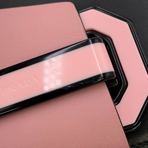 プラダ ショルダーバッグ シティ プレックス リボン レザー プラスチック 1BD067 PRADA 黒