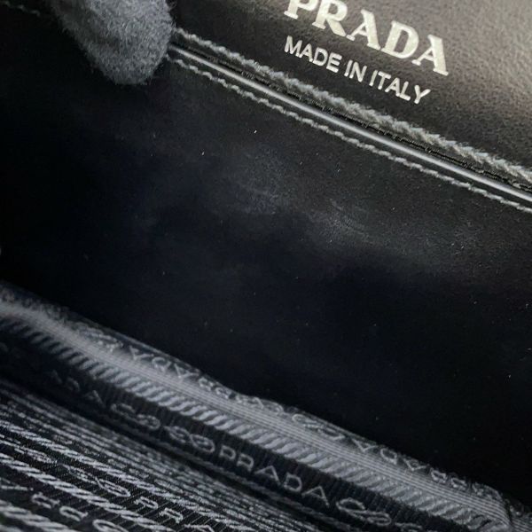 プラダ ショルダーバッグ シティ プレックス リボン レザー プラスチック 1BD067 PRADA 黒