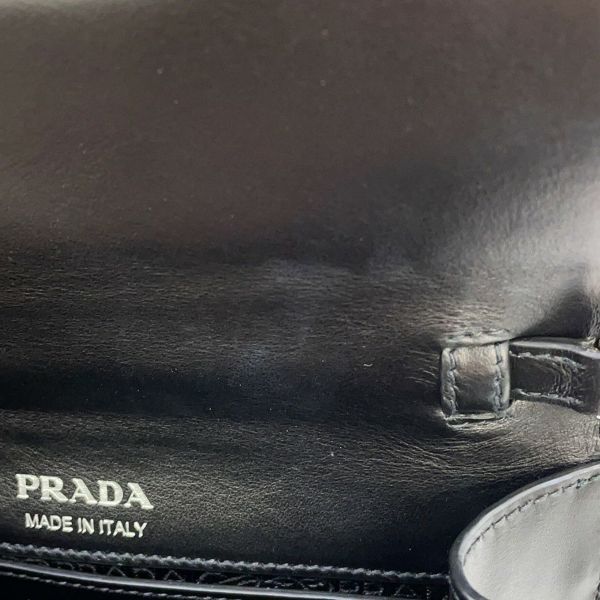 プラダ ショルダーバッグ シティ プレックス リボン レザー プラスチック 1BD067 PRADA 黒