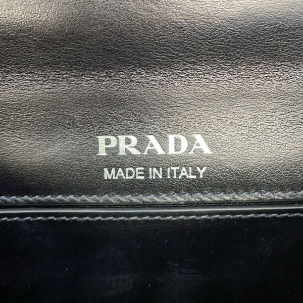 プラダ ショルダーバッグ シティ プレックス リボン レザー プラスチック 1BD067 PRADA 黒