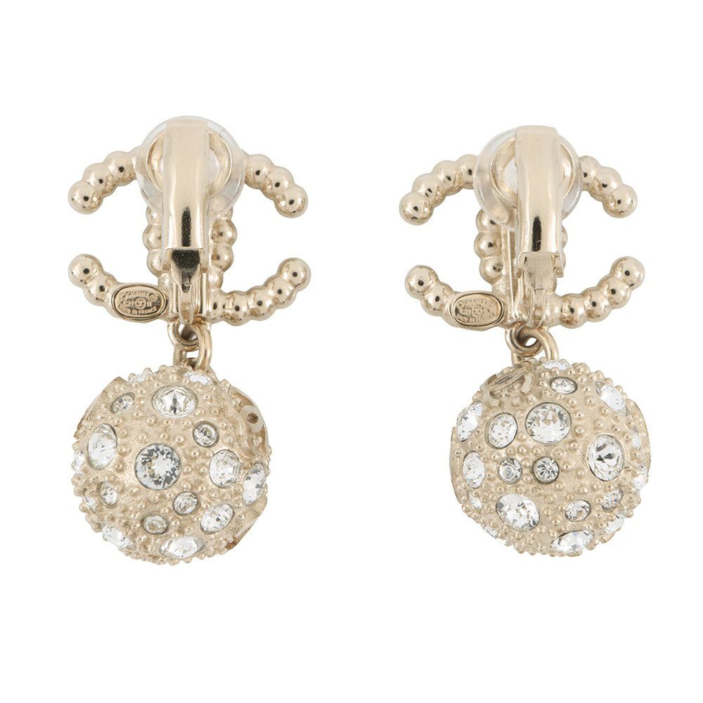 シャネル イヤリング ココマーク ラインストーン フェイクパール B21 K CHANEL アクセサリー