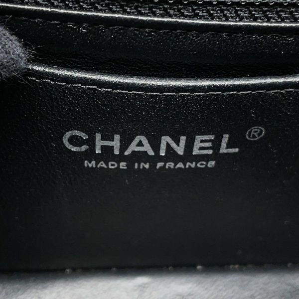 シャネル チェーンショルダーバッグ ココマーク ミニ マトラッセ 20 キャビアスキン A69900 CHANEL ラメ加工 黒