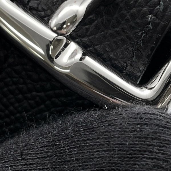 エルメス ショルダーバッグ サック ア デペッシュ21 ブラック/シルバー金具 エプソン W刻印 黒
