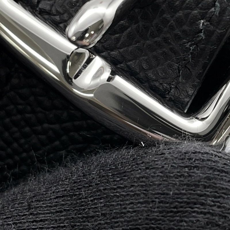 エルメス ショルダーバッグ サック ア デペッシュ21 ブラック/シルバー金具 エプソン W刻印 黒