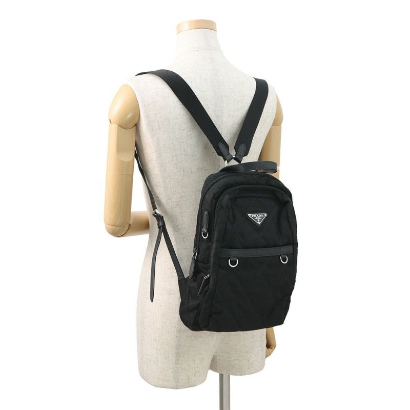 プラダ リュック ナイロン ミニ バックパック 1BZ017 PRADA バッグ リュックサック 黒