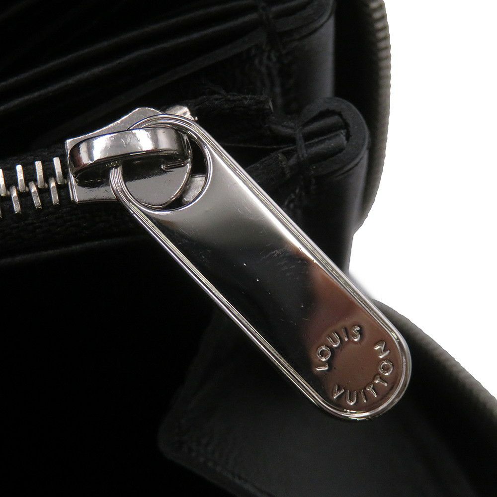 ルイヴィトン 長財布 モノグラム マヒナ ジッピー・ウォレット M61867 LOUIS VUITTON ラウンドファスナー 黒 ブラック