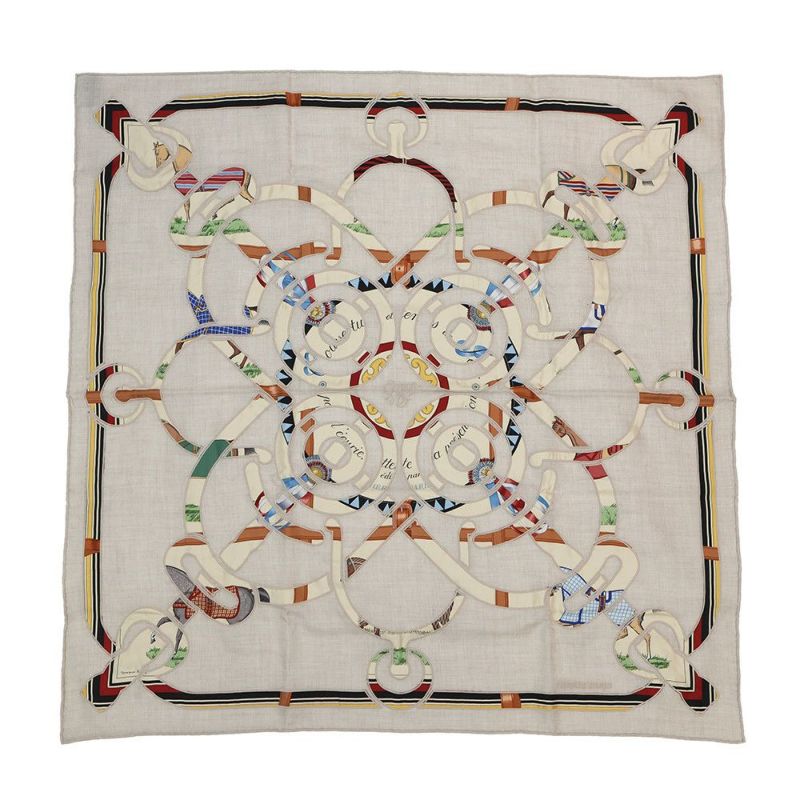 エルメス スカーフ カレ90 APPL COUVERTURES ET TENUES HERMES カシミア シルク