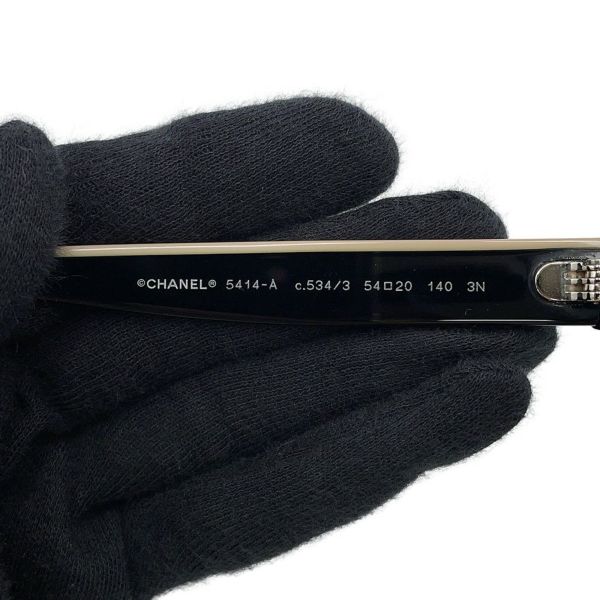 シャネル サングラス ココマーク バタフライ シェイプ 54□20 140 5414-A CHANEL アイウェア 黒