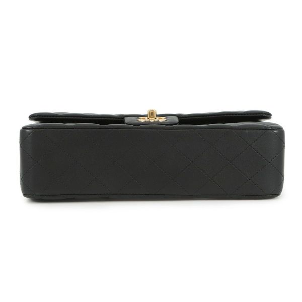 シャネル チェーンショルダーバッグ マトラッセ25 ココマーク ダブルチェーン ラムスキン A01112 CHANEL 黒