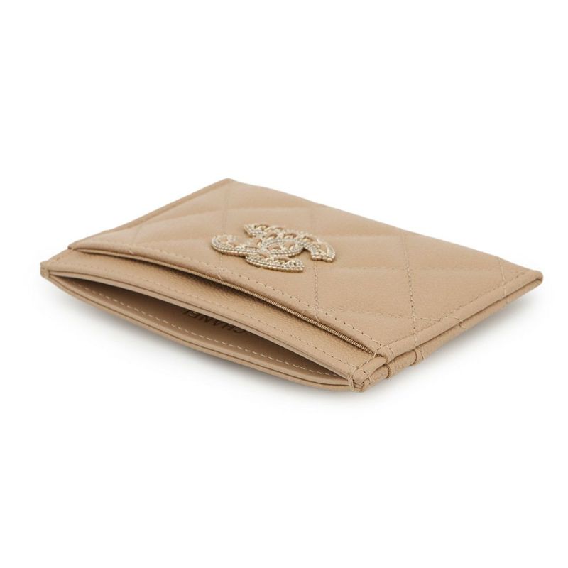 シャネル カードケース マトラッセ ココマーク キャビアスキン ラインストーン AP2737 CHANEL 定期入れ パスケース