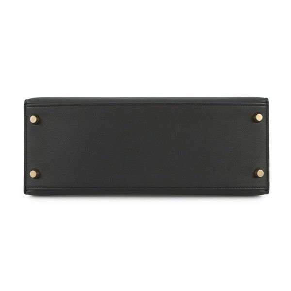 エルメス ハンドバッグ ケリー28 外縫い ブラック/ゴールド金具 エプソン Z刻印 2wayショルダー 黒