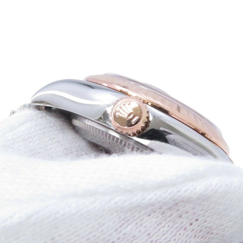 ロレックス デイトジャスト SS/K18PG 179171G ROLEX 腕時計 レディース メテオライト文字盤 10Pダイヤ