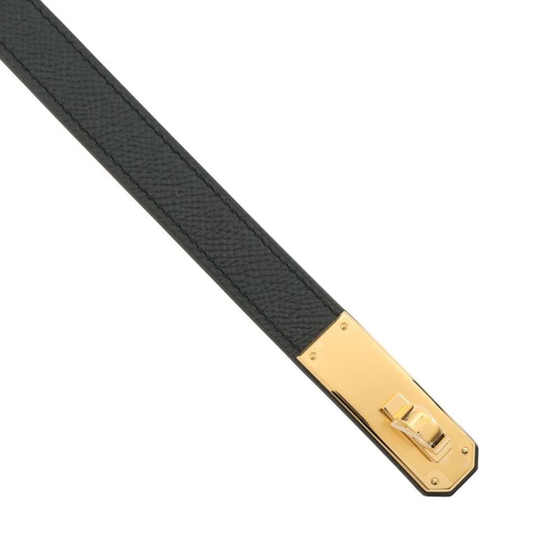 エルメス ケリーベルト ブラック/ゴールド金具 エプソン K刻印 HERMES 黒