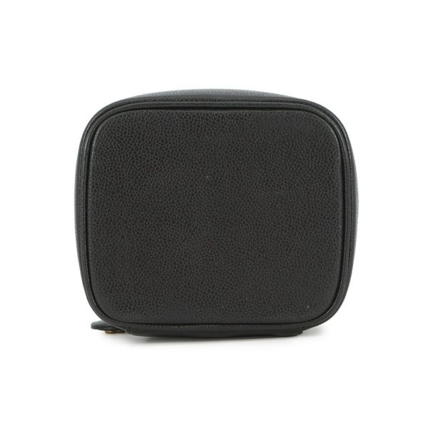 シャネル バニティバッグ ココマーク 縦型 キャビアスキン A01998 CHANEL 化粧ポーチ コスメポーチ 黒