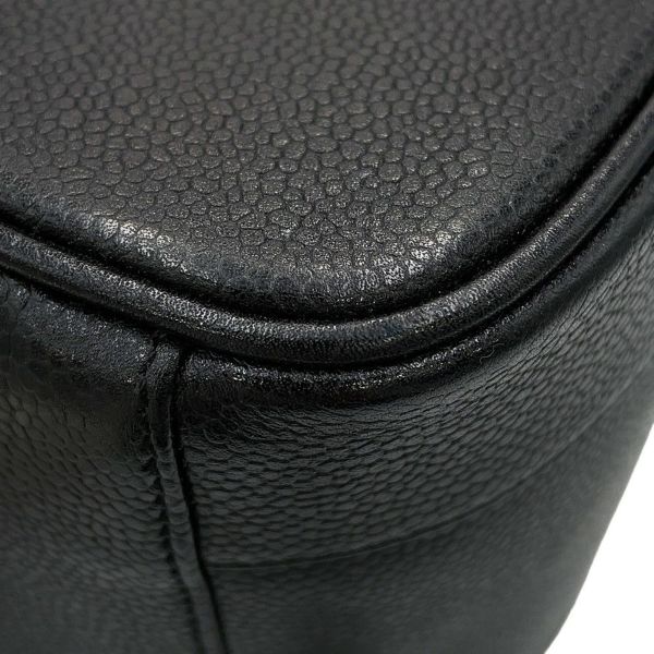 シャネル バニティバッグ ココマーク 縦型 キャビアスキン A01998 CHANEL 化粧ポーチ コスメポーチ 黒