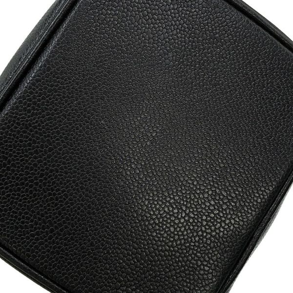 シャネル バニティバッグ ココマーク 縦型 キャビアスキン A01998 CHANEL 化粧ポーチ コスメポーチ 黒