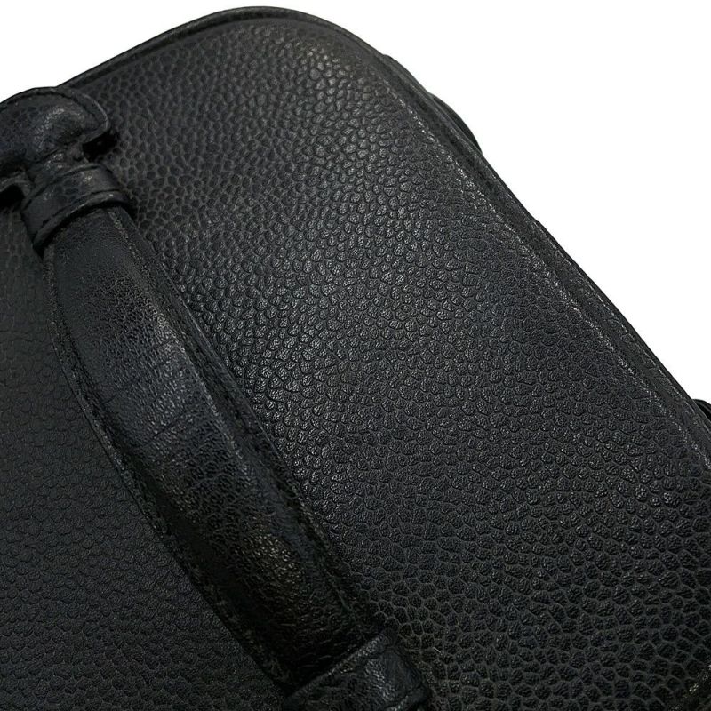 シャネル バニティバッグ ココマーク 縦型 キャビアスキン A01998 CHANEL 化粧ポーチ コスメポーチ 黒