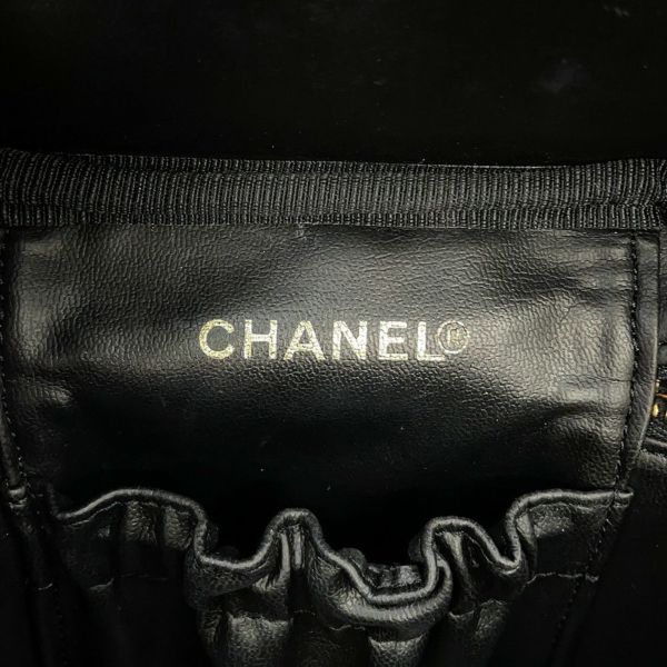 シャネル バニティバッグ ココマーク 縦型 キャビアスキン A01998 CHANEL 化粧ポーチ コスメポーチ 黒