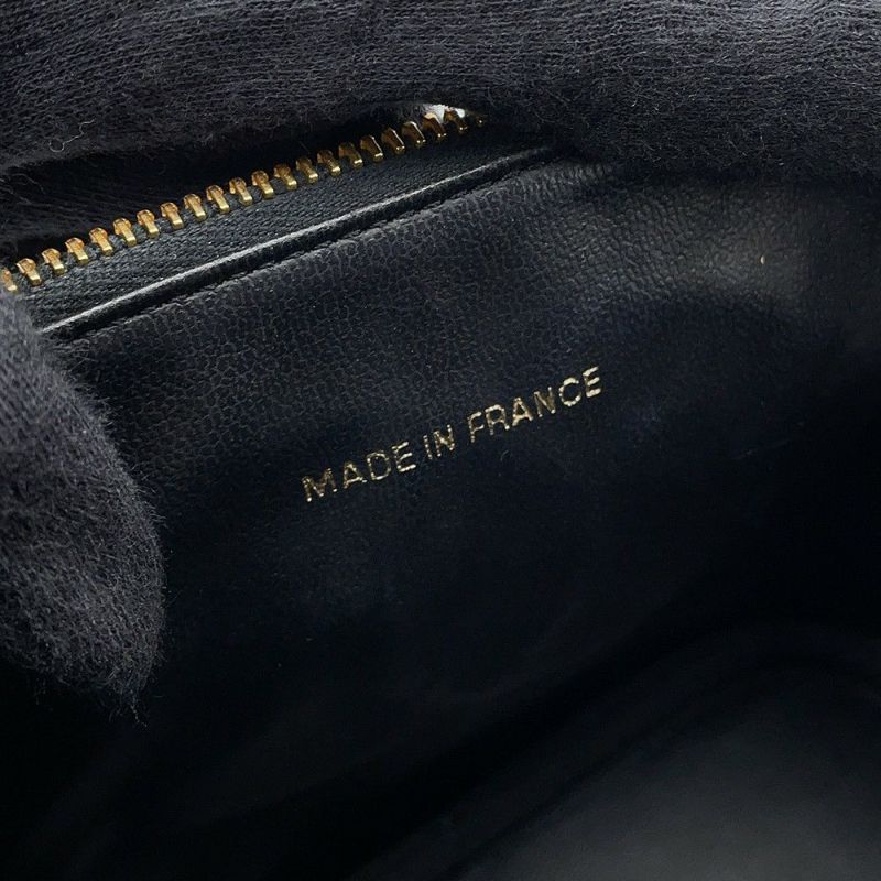 シャネル バニティバッグ ココマーク 縦型 キャビアスキン A01998 CHANEL 化粧ポーチ コスメポーチ 黒