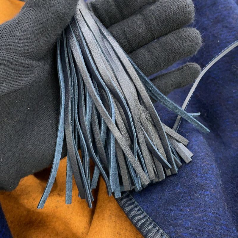 エルメス ポンチョ ハイランド リバーシブル ウール カシミア HERMES ケープ タッセル付き チェック アウター