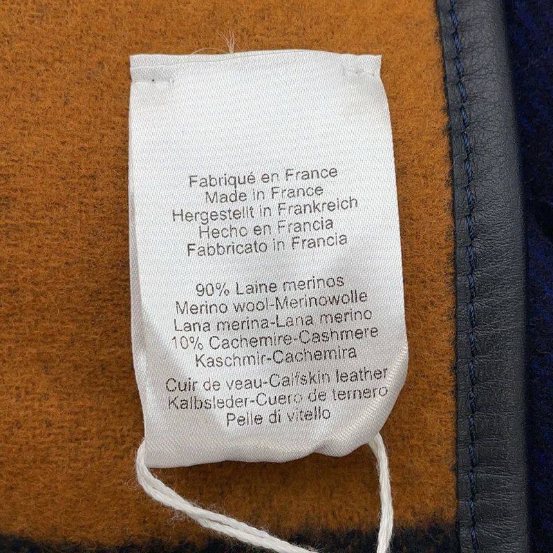 エルメス ポンチョ ハイランド リバーシブル ウール カシミア HERMES ケープ タッセル付き チェック アウター