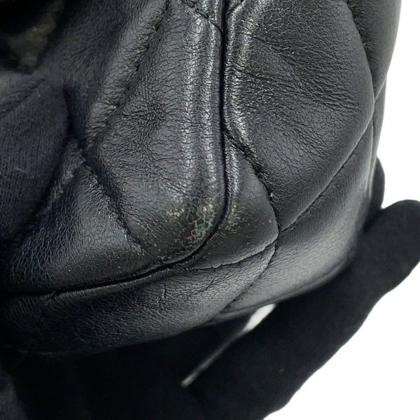 シャネル チェーンショルダーバッグ ココマーク マトラッセ ラムスキン AS5259 CHANEL 黒