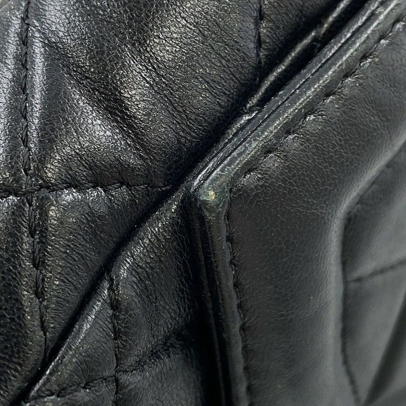 シャネル チェーンショルダーバッグ ココマーク マトラッセ ラムスキン AS5259 CHANEL 黒