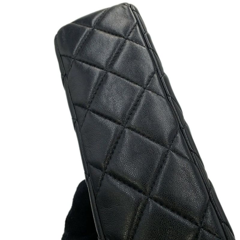 シャネル チェーンショルダーバッグ ココマーク マトラッセ ラムスキン AS5259 CHANEL 黒