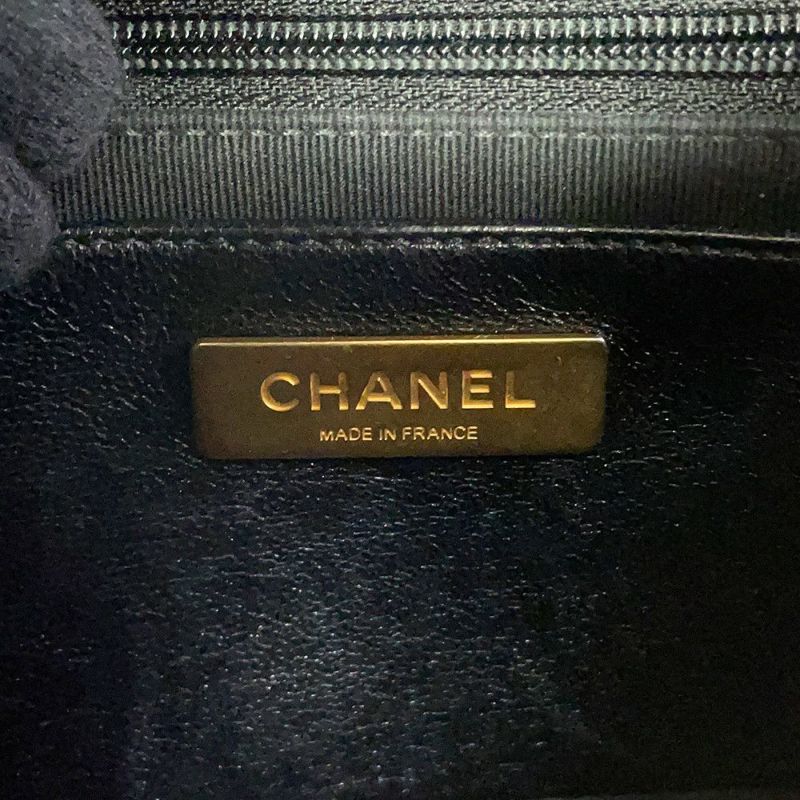 シャネル チェーンショルダーバッグ ココマーク マトラッセ ラムスキン AS5259 CHANEL 黒