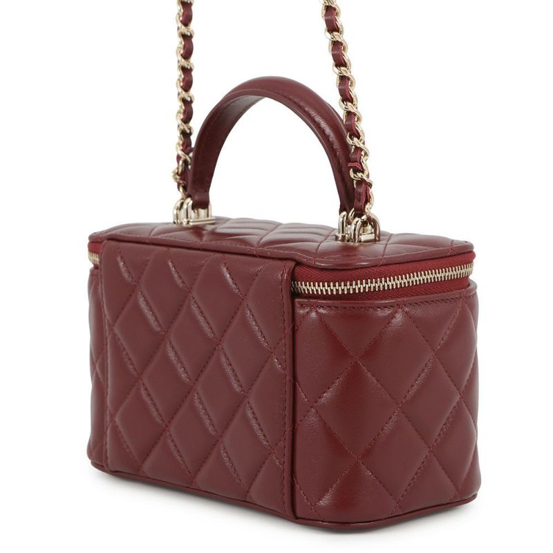シャネル チェーンショルダーバッグ マトラッセ ココマーク ヴァニティケース ラムスキン AP2199 CHANEL