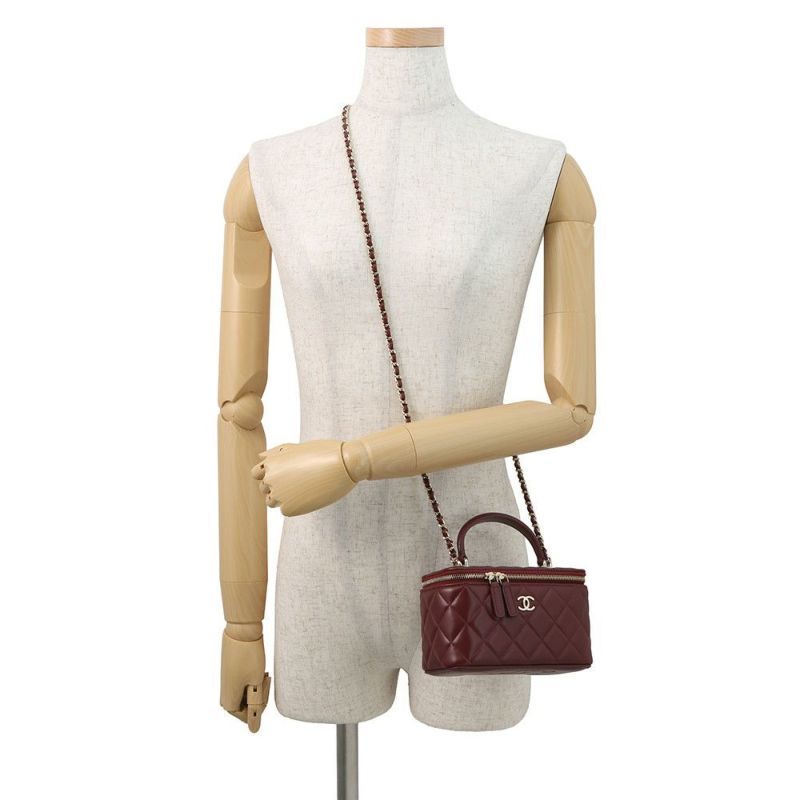 シャネル チェーンショルダーバッグ マトラッセ ココマーク ヴァニティケース ラムスキン AP2199 CHANEL